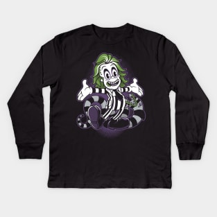 Vintage Cartoon - Creepy Cute Goth - It's Showtime! Kids Long Sleeve T-Shirt